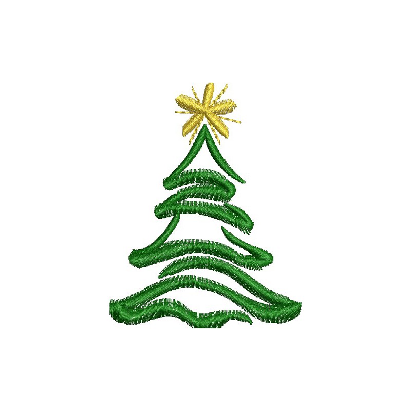 Árvore de natal estrela dourada - Bordado Fácil